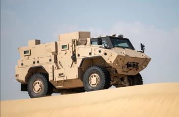 Military vehicle shown in the SECURIDIF Product & Services Portfolio